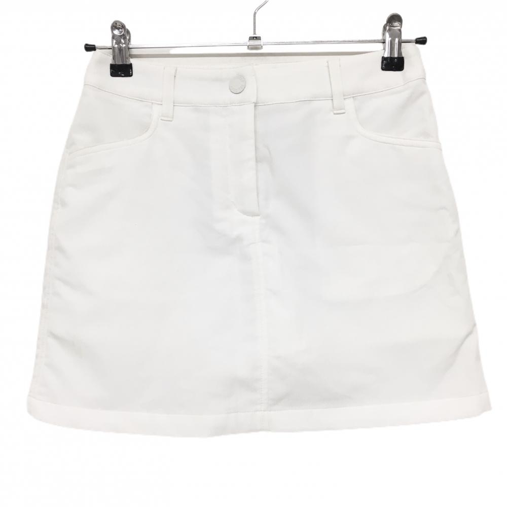 23区ゴルフ スカート 白 地模様 バック刺しゅう ストレッチ 内側インナーパンツ レディース 58/XS ゴルフウェア 23区