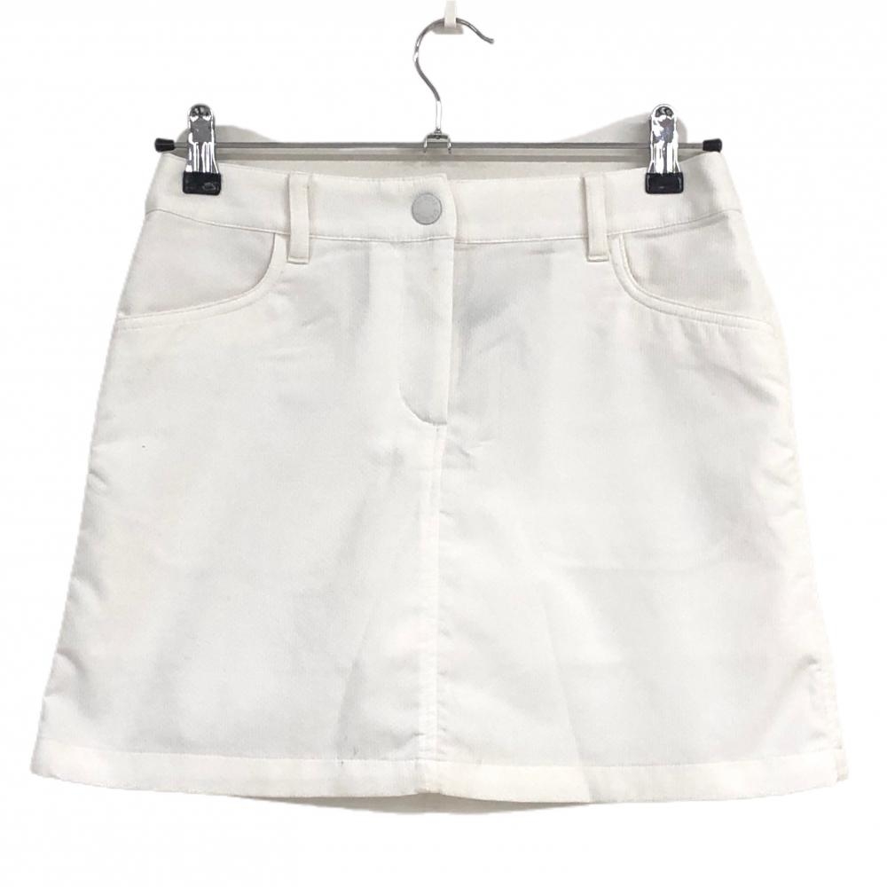 23区ゴルフ スカート 白 バックロゴ刺しゅう 内側インナーパンツ レディース 61(S) ゴルフウェア 23区