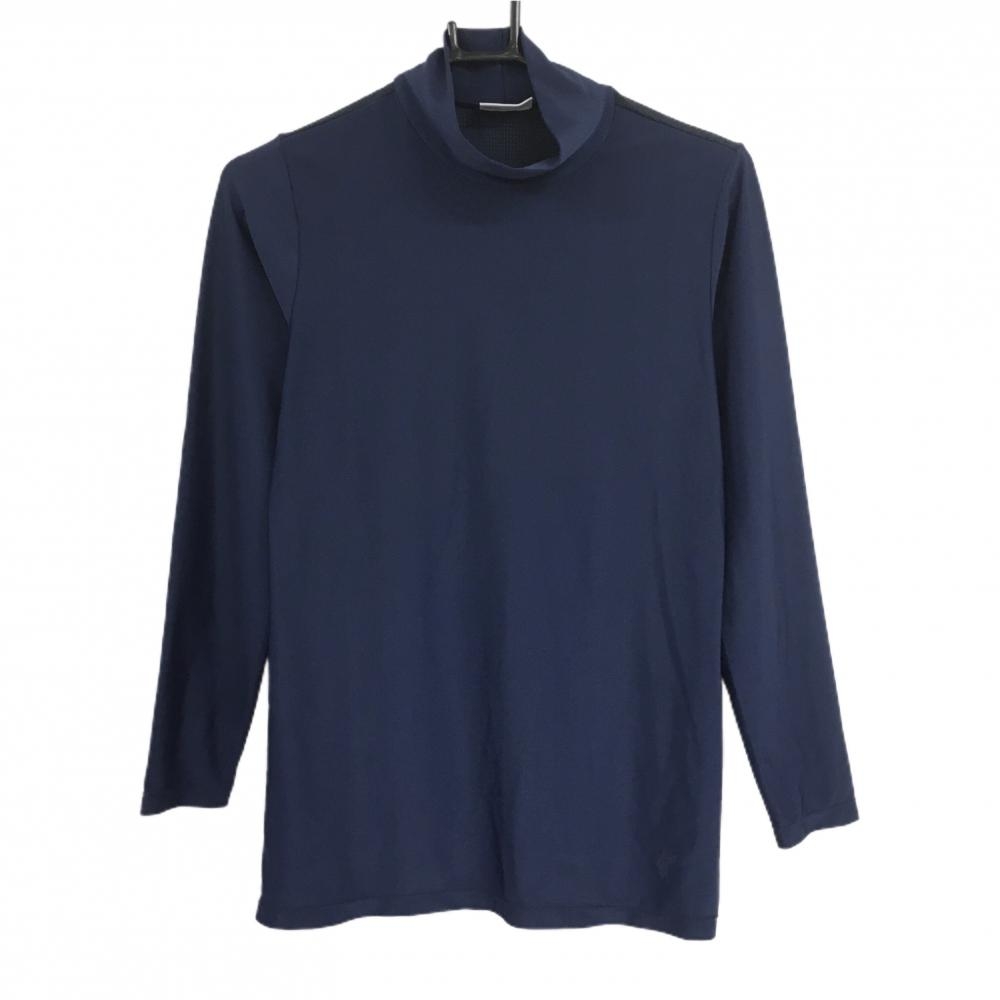 【超美品】アシュワース ハイネックインナーシャツ ネイビー 背面メッシュ レディース L ゴルフウェア ASHWORTH