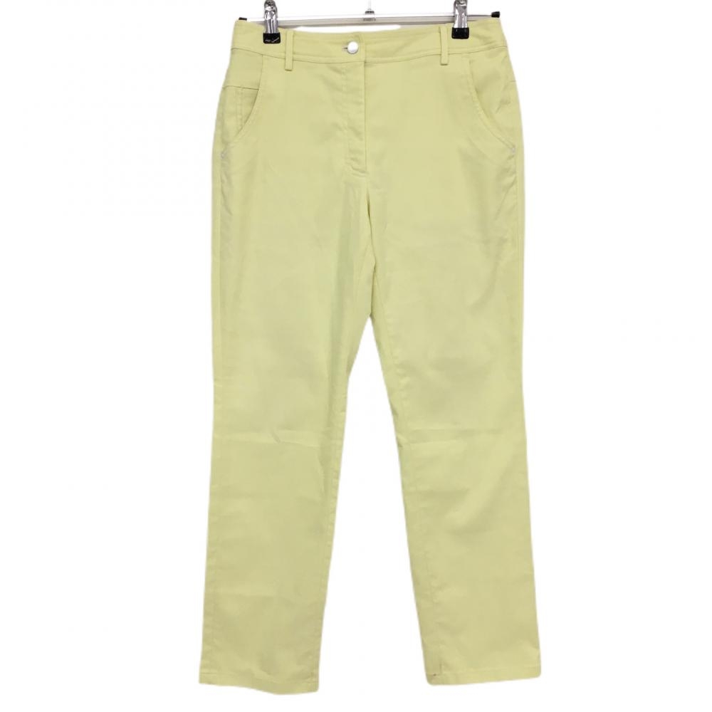アダバット パンツ イエロー 無地 ストレッチ レディース 38(M) ゴルフウェア adabat