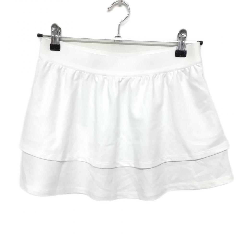 アダバット フリルスカート 白 ラインストーン レディース 38(M) ゴルフウェア adabat