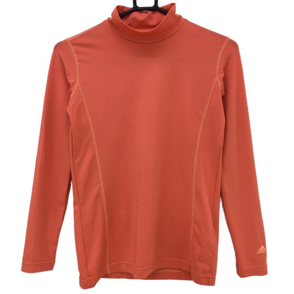 【超美品】アディダス インナーシャツ オレンジ ハイネック レディース M ゴルフウェア adidas 画像