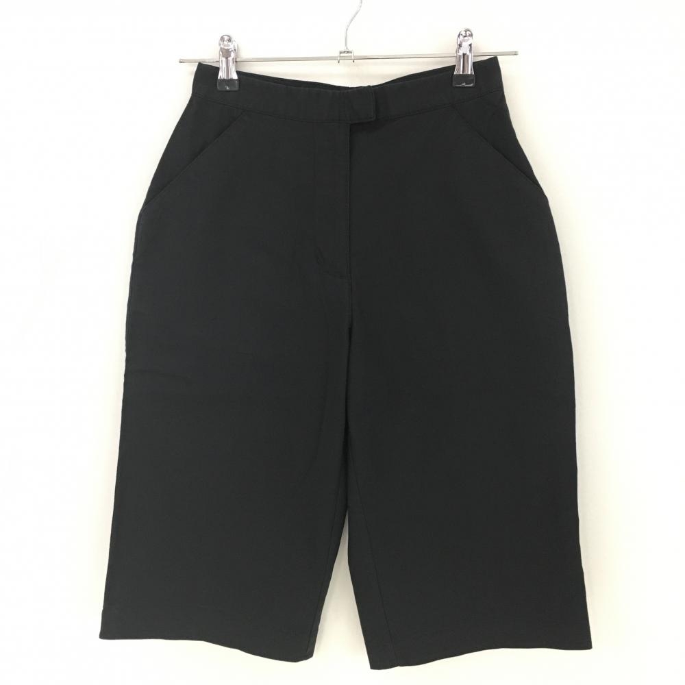 【美品】アディダス 半端丈パンツ 黒 シンプル 無地 ストレッチ  レディース M/M ゴルフウェア adidas