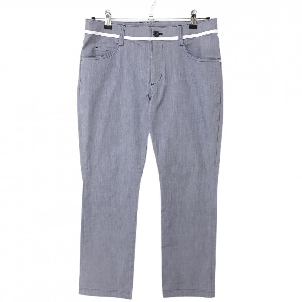 【超美品】アディダス パンツ ネイビー×白 ウエストテープライン ストレッチ  レディース L/G ゴルフウェア adidas