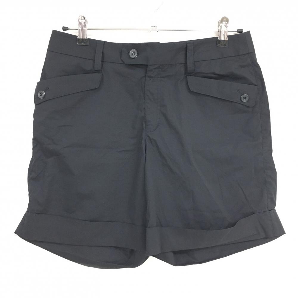 【超美品】アディダス ショートパンツ ネイビー ポケット口ボタン  レディース L/G ゴルフウェア adidas