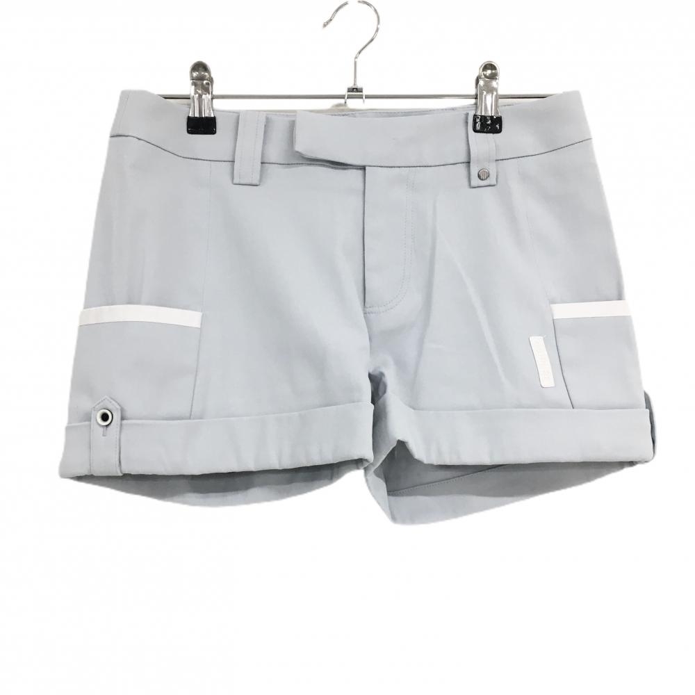 【美品】アディダス ショートパンツ ライトブルー×白 adipure  レディース S/P ゴルフウェア adidas