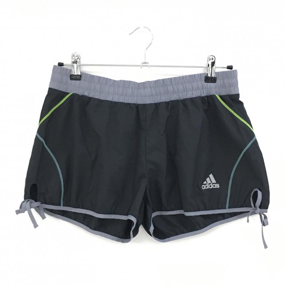 【超美品】アディダス ショートパンツ 黒×グレー 薄手  レディース M ゴルフウェア adidas