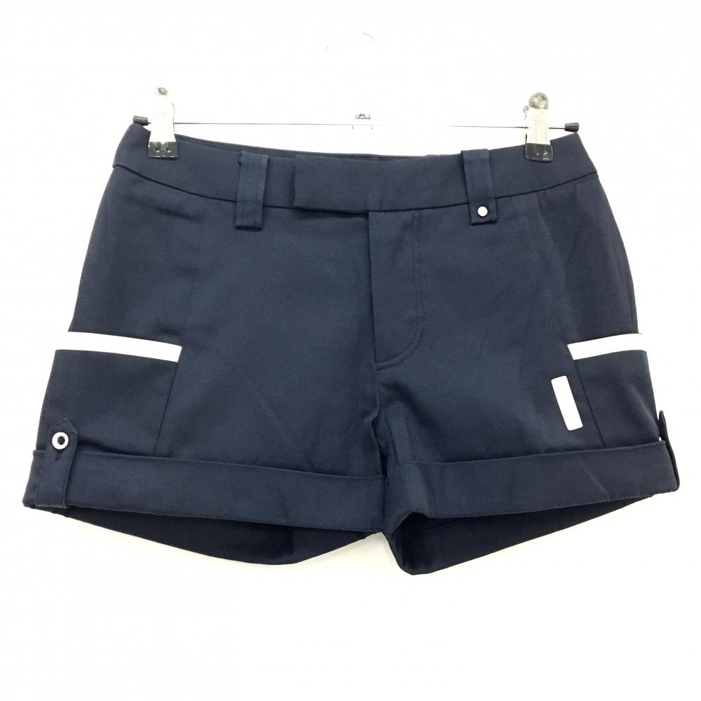 アディダス ショートパンツ ネイビー×白 ポーチ着脱可  レディース S ゴルフウェア adidas