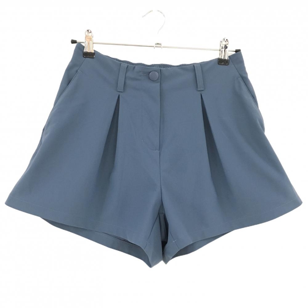 アディダス ショートパンツ スモーキーブルー バックロゴ  レディース L ゴルフウェア adidas
