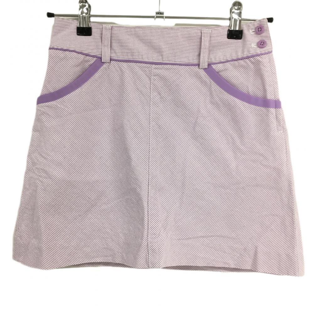 【超美品】アディダス スカート パープル 斜めストライプ インナーパンツ付 レディース XS/XP ゴルフウェア adidas