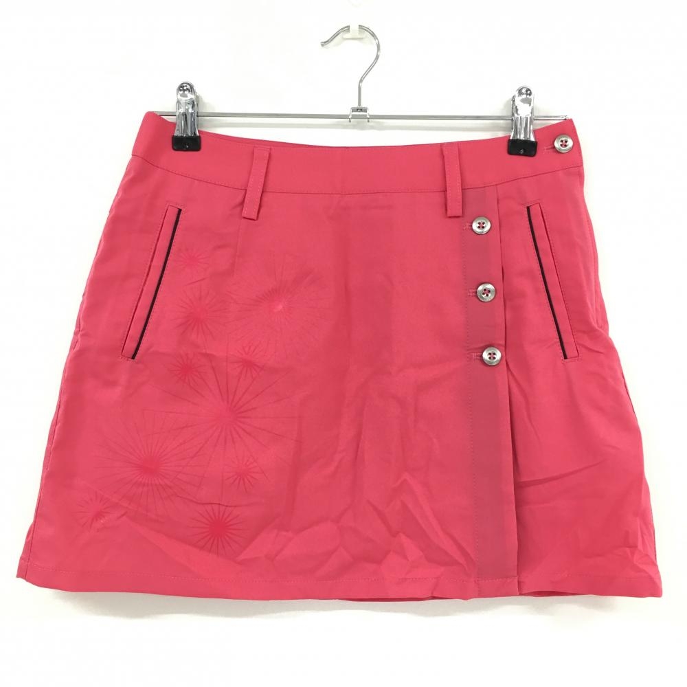 【超美品】アディダス ストレッチスカート ピンク 一部柄 巻きスカート風 レディース Ｓ ゴルフウェア adidas