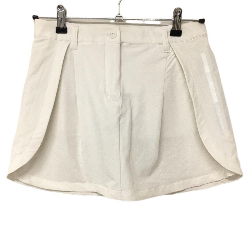 【超美品】アディダス スカート 白 サイド3ライン白 レディース S ゴルフウェア adidas