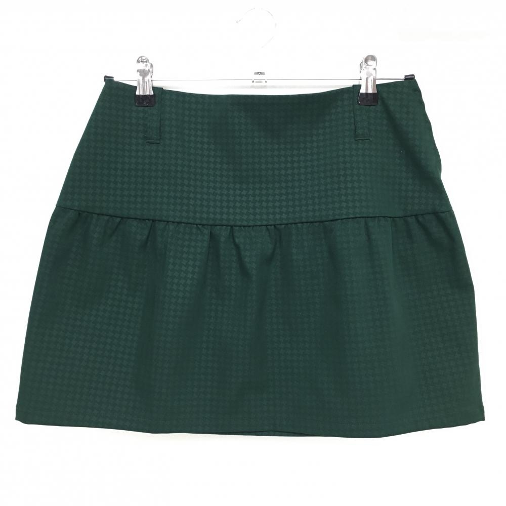【超美品】アディダス スカート グリーン 千鳥格子 adipure 裏地付 レディース M/M ゴルフウェア adidas