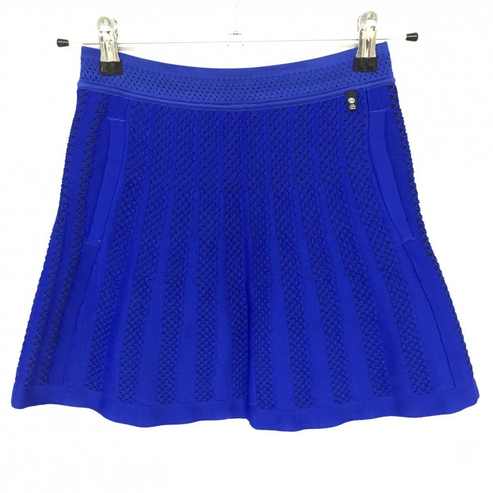 【美品】アディダス ニットスカート ブルー 内側インナパンツ付き  レディース XS ゴルフウェア adidas