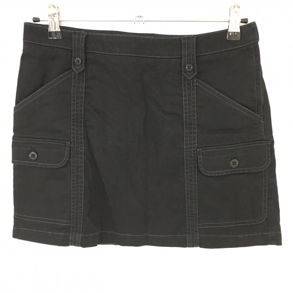 アディダス カーゴスカート 黒 無地  レディース L/G ゴルフウェア adidas