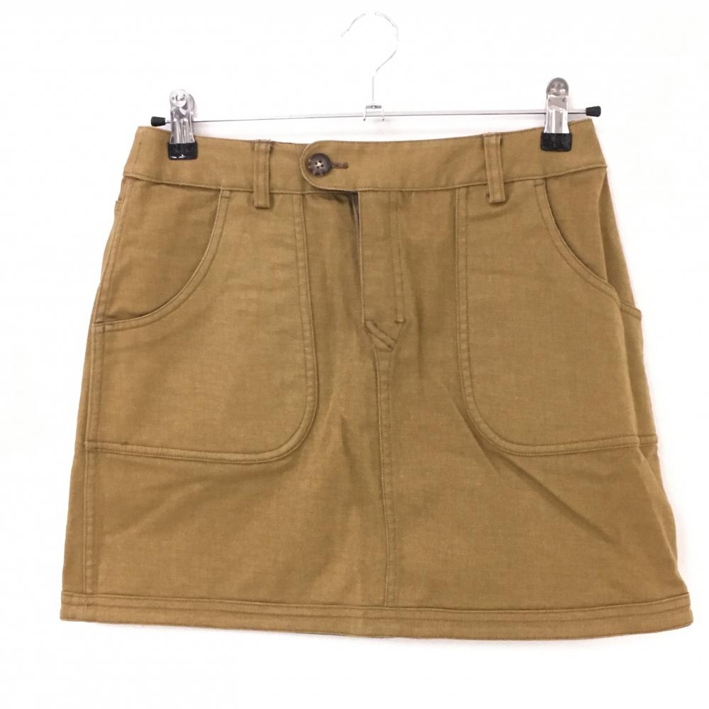 【美品】アディダス リバーシブルスカート ブラウン 裏側チェック柄 レディース S/P ゴルフウェア adidas