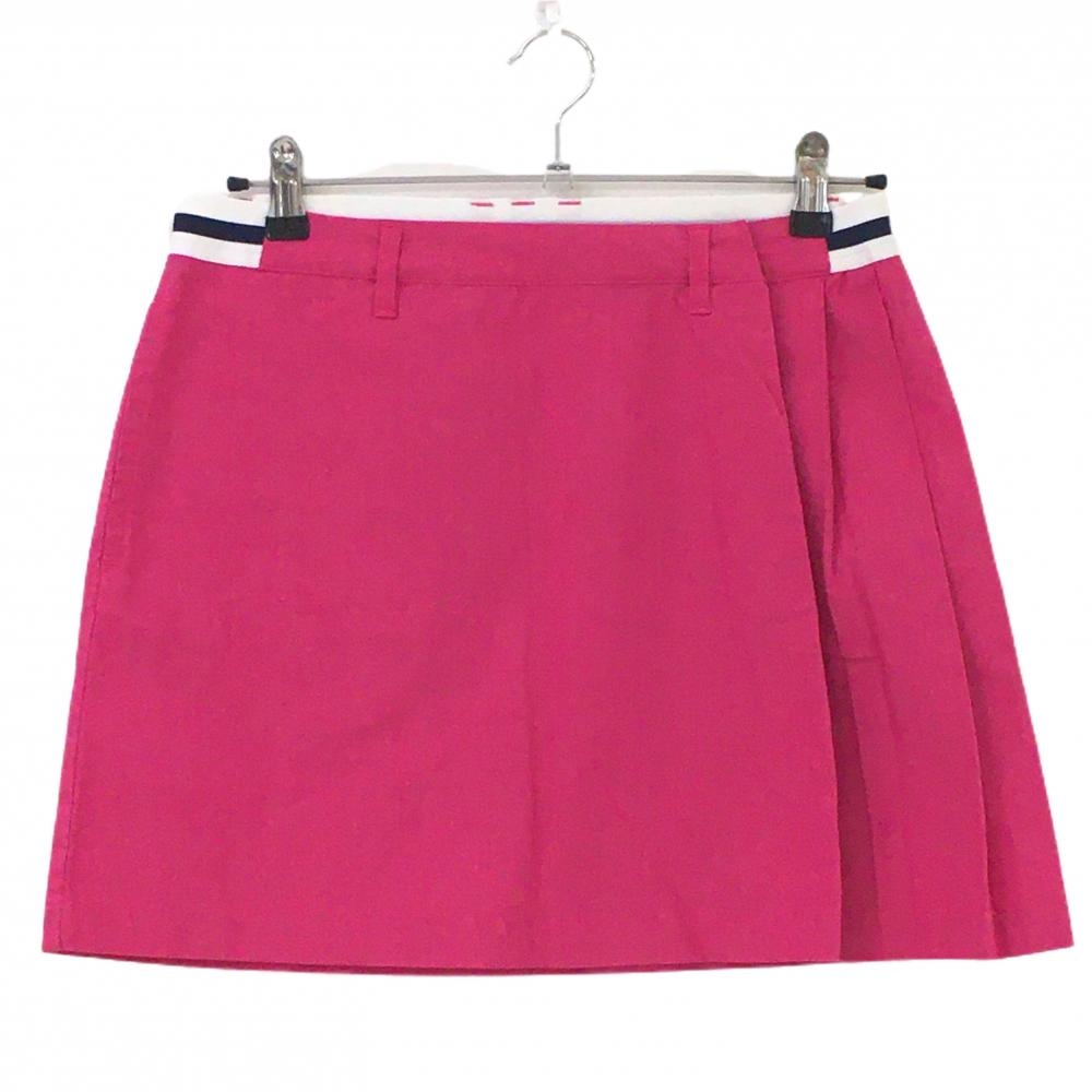 【超美品】アディダス スカート ピンク サイドプリーツ ウエストゴム ストレッチ  レディース M ゴルフウェア adidas