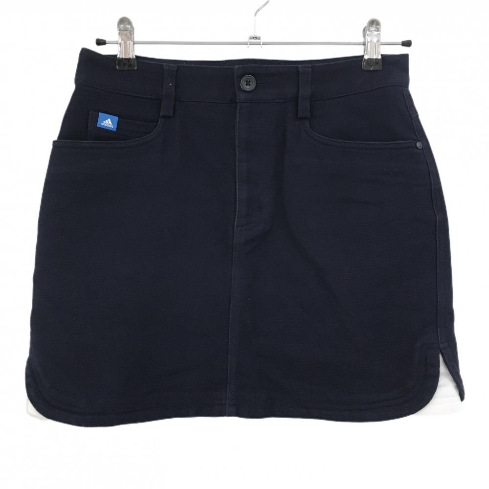 アディダス スカート ネイビー 無地 ストレッチ レディース M/M ゴルフウェア adidas