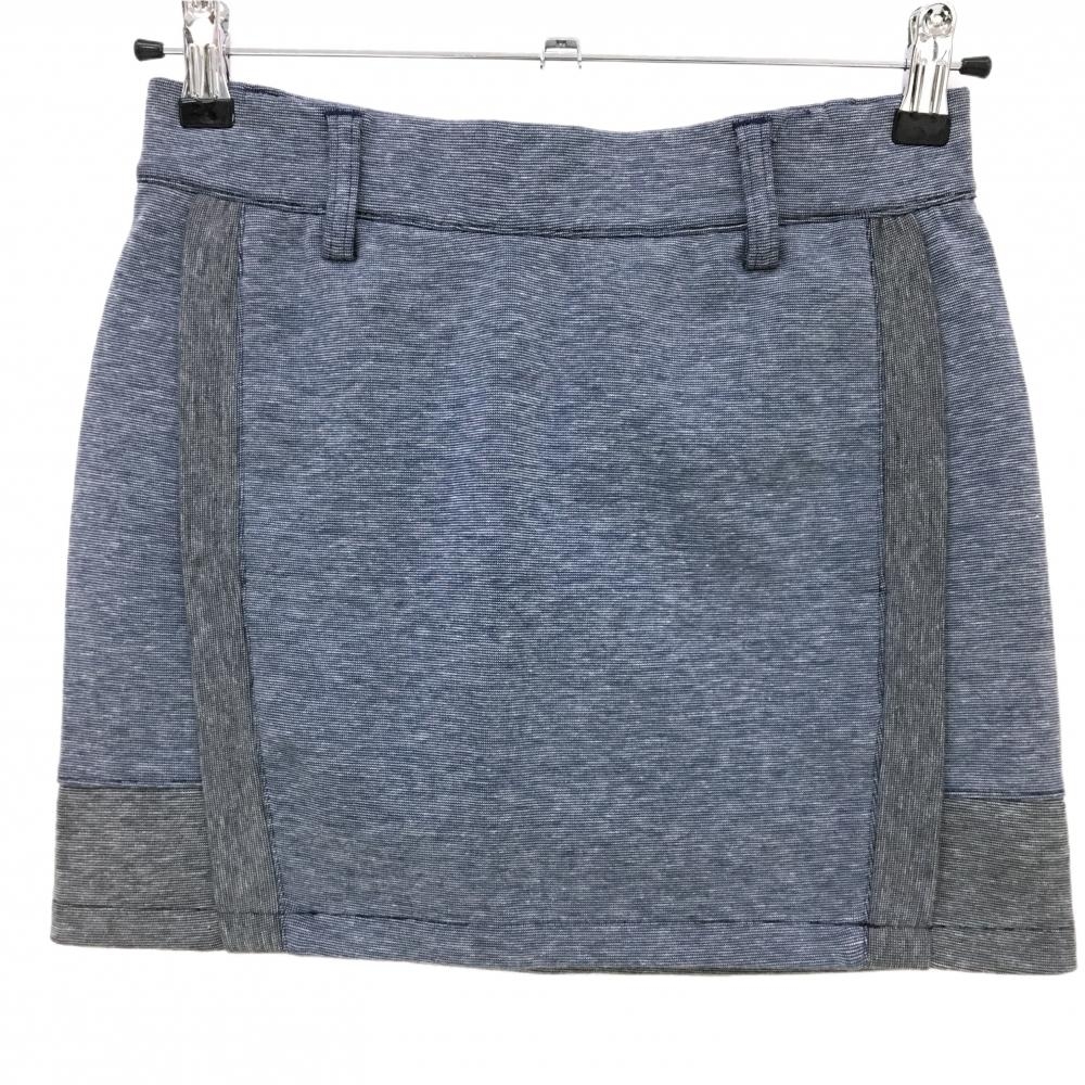 【美品】アディダス スカート 杢ネイビー×杢グレー ウエストゴム  レディース S ゴルフウェア adidas