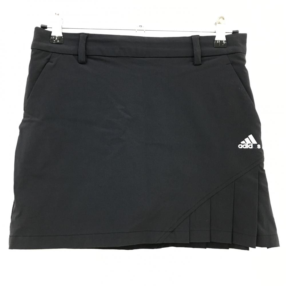 【美品】アディダス スカート ダークグレー サイドプリーツ 内側インナーパンツ  レディース S ゴルフウェア adidas