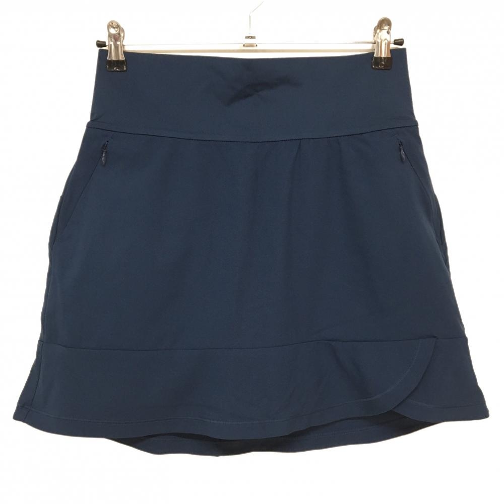 【超美品】アディダス スカート ネイビー 内側インナーパンツ ストレッチ レディース L ゴルフウェア adidas