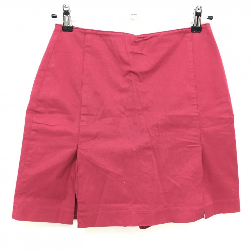 【美品】アディダス スカート レッド ウエスト後ろファスナー インナーパンツ付き レディース M ゴルフウェア adidas
