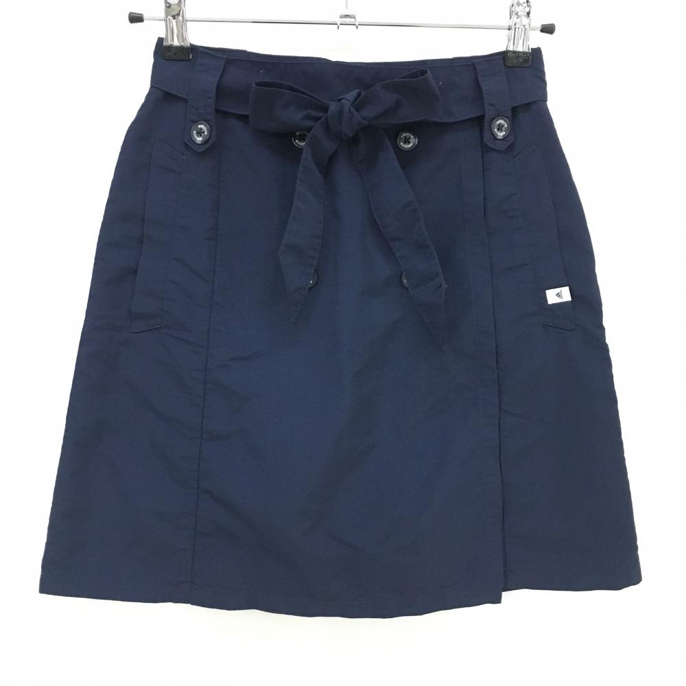 【超美品】アディダス スカート ネイビー 前ボタン ナイロン100％  レディース S/P ゴルフウェア adidas