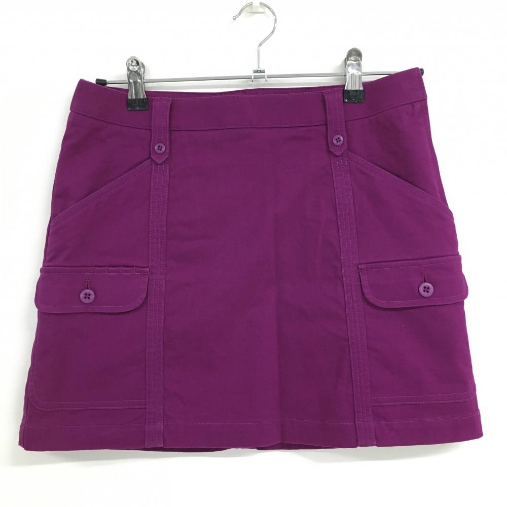 【美品】アディダス スカート パープル ストレッチ ティー装着可  レディース M/M ゴルフウェア サンプル品 adidas