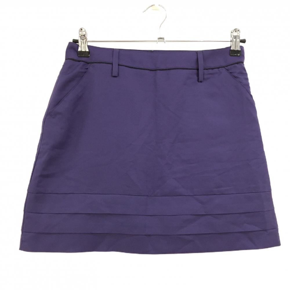 【美品】アディダス スカート パープル バックロゴ 内側インナーパンツ レディース S/P ゴルフウェア adidas