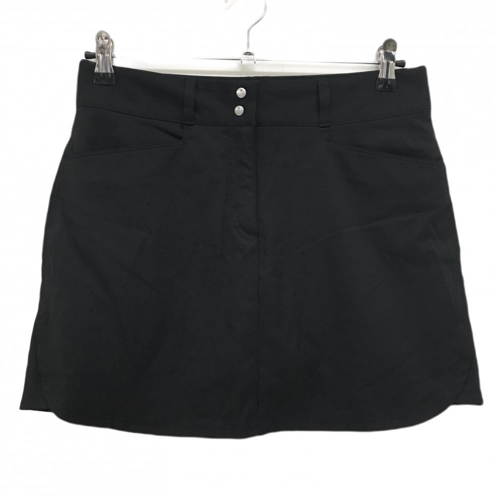 【超美品】アディダス スカート 黒 無地 バック3ライン ストレッチ 内側インナーパンツ  レディース M ゴルフウェア adidas