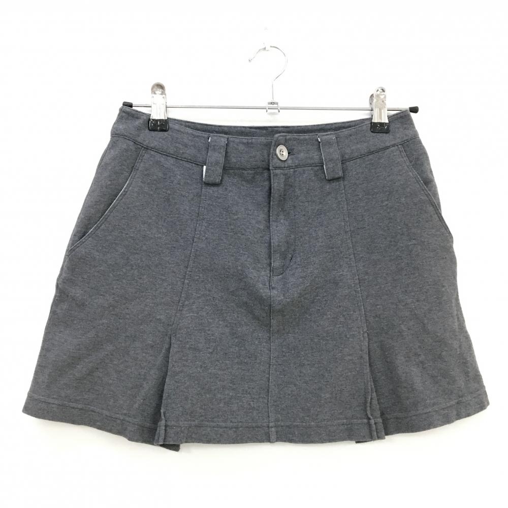 【超美品】アディダス スカート 杢グレー ロゴ刺しゅう  レディース M/M ゴルフウェア adidas
