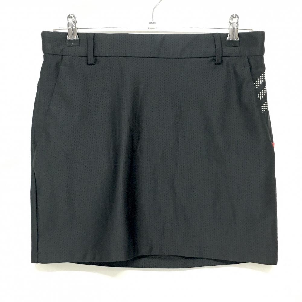 【超美品】アディダス スカート 黒 地模様 ストレッチ  レディース OT ゴルフウェア adidas