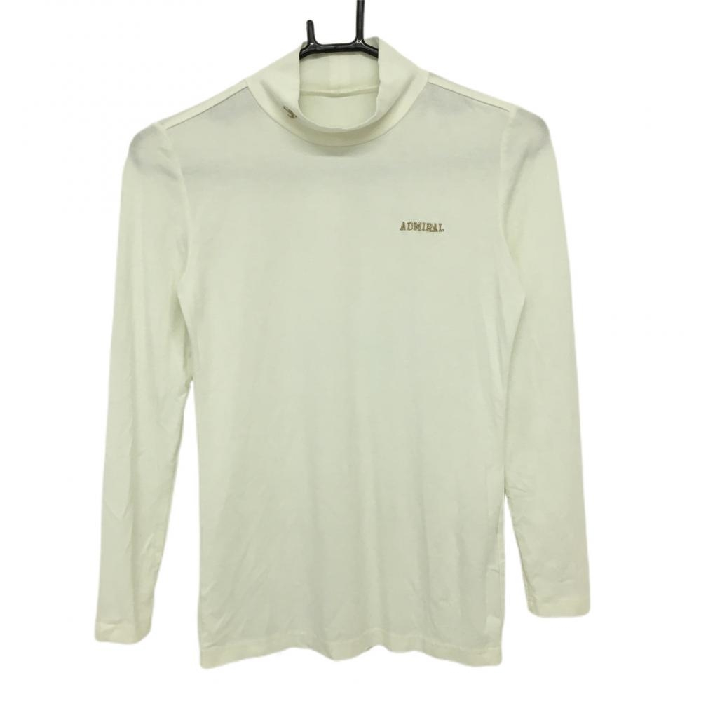 アドミラル 長袖ハイネックシャツ 白 表微起毛 レディース M ゴルフウェア Admiral