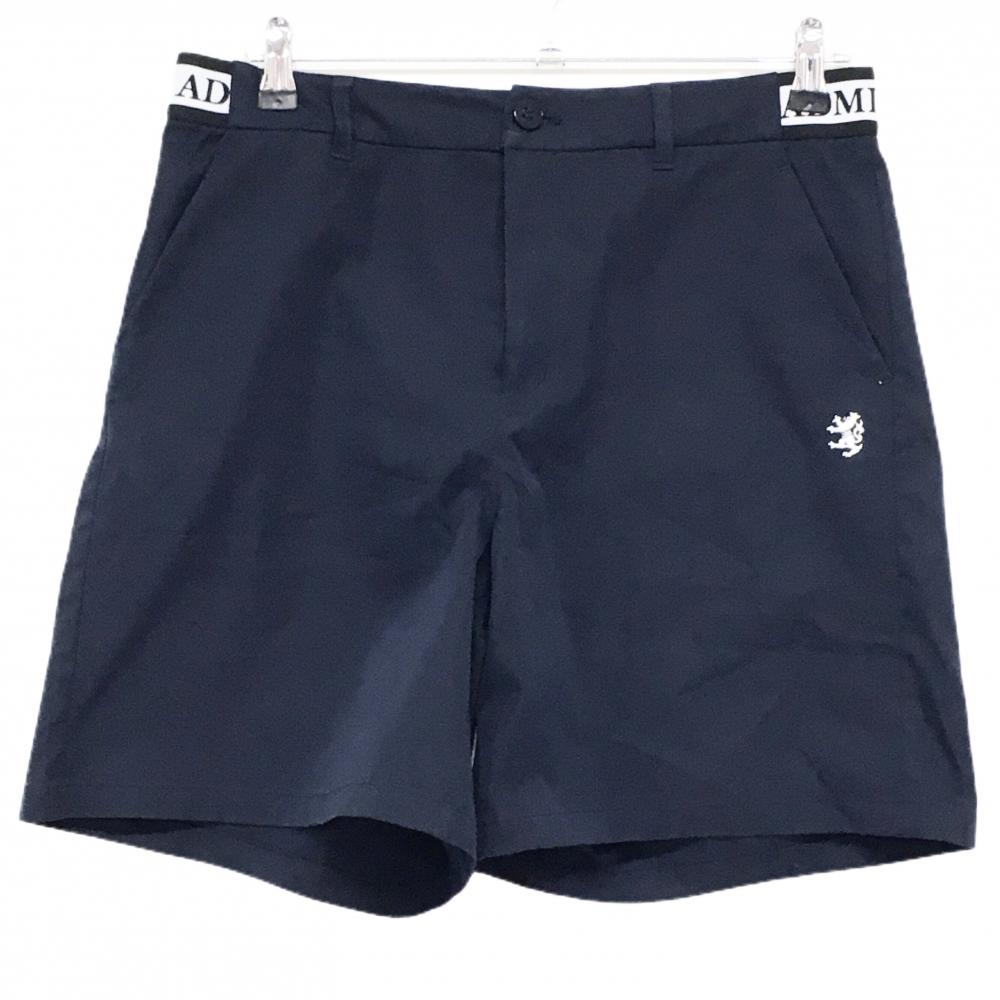 【美品】アドミラル ショートパンツ ネイビー ウエストロゴ レディース LL ゴルフウェア Admiral