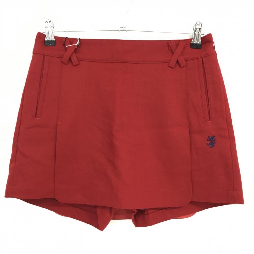 【新品】アドミラル スカート レッド 内側パンツ裏地付 ウール混 レディース L ゴルフウェア Admiral