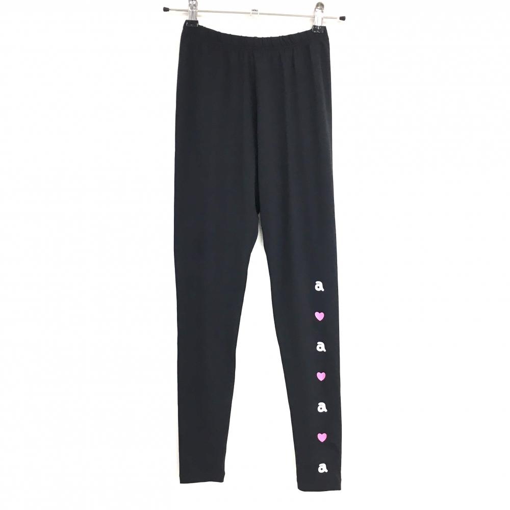 【超美品】アルチビオ レギンスパンツ 黒 裾ロゴ スパッツ レディース  ゴルフウェア archivio