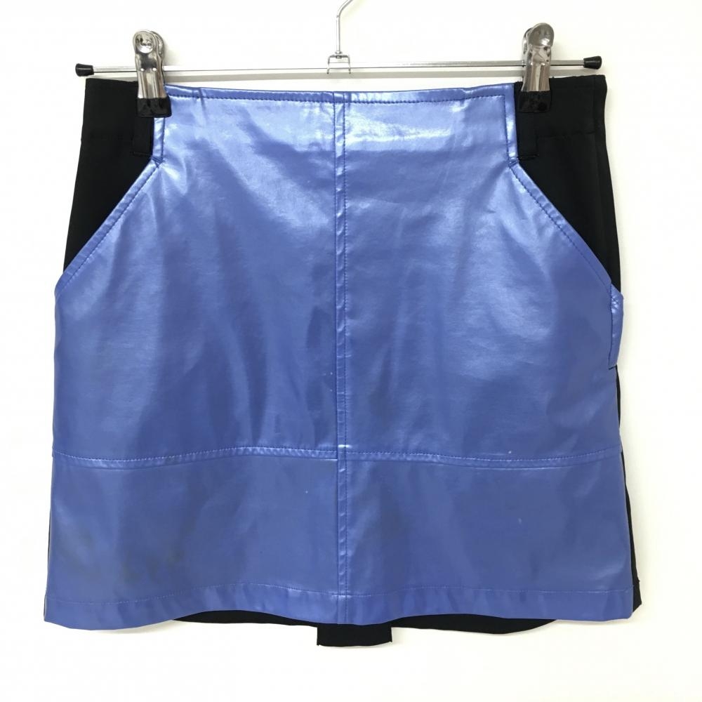 アルチビオ スカート ライトブルー×黒 異素材切替 レディース 36 ゴルフウェア archivio