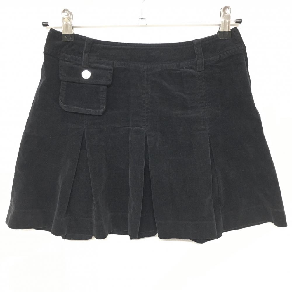 アルチビオ コーデュロイスカート 黒 プリーツ ストレッチ  レディース 36 ゴルフウェア archivio