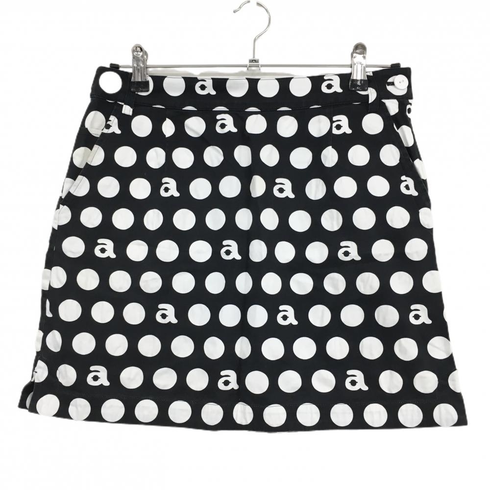 アルチビオ スカート 黒×白 ドット レディース 40(L) ゴルフウェア archivio