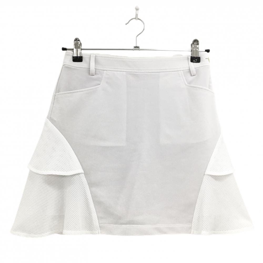 【超美品】アルチビオ ストレッチスカート 白 一部メッシュ 内側パンツ レディース 36(S) ゴルフウェア archivio