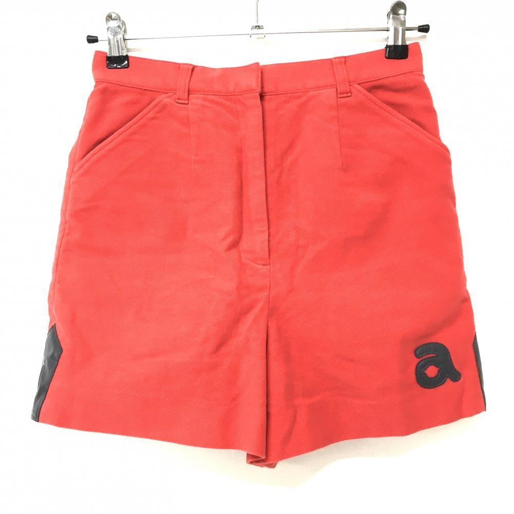 アルチビオ キュロットスカート レッド 表微起毛 一部合成皮革  レディース 36(S) ゴルフウェア archivio