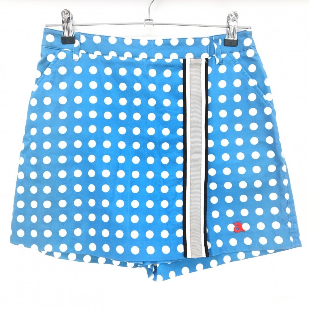 アルチビオ キュロットスカート ライトブルー×白 ドット レディース 38(M) ゴルフウェア archivio