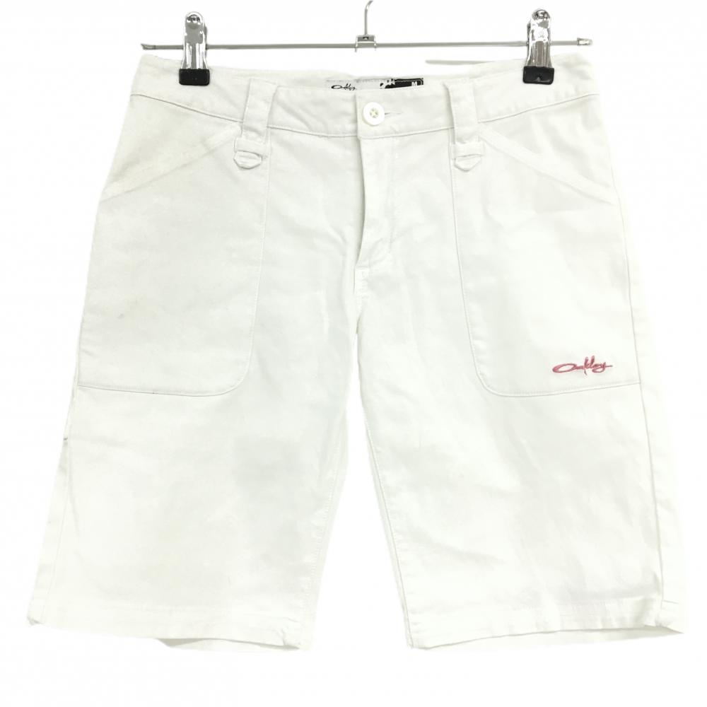 オークリー ハーフパンツ 白 ストレッチ  レディース M ゴルフウェア Oakley