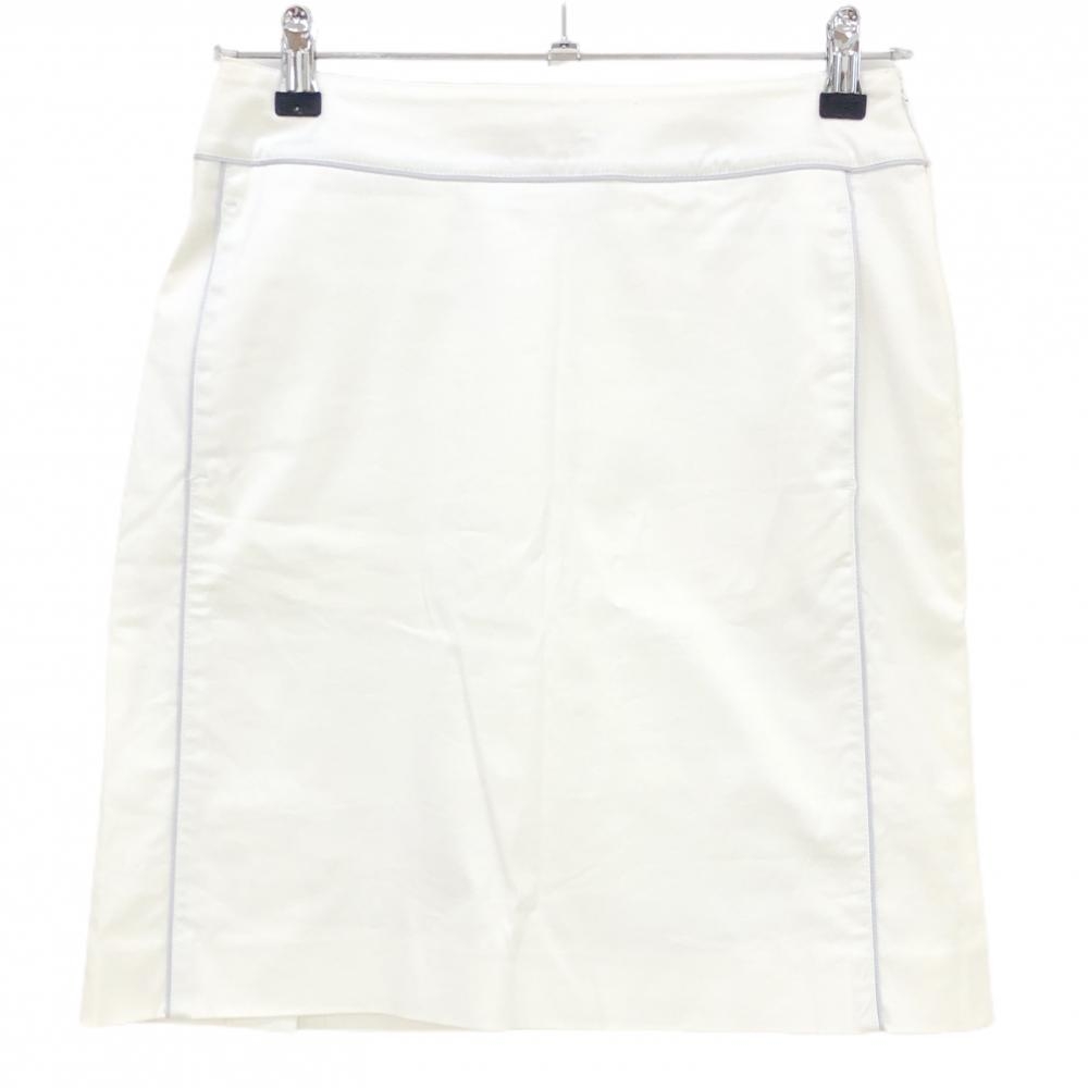 カッターアンドバック スカート 白×グレー パイピング レディース 63 ゴルフウェア CUTTER＆BUCK