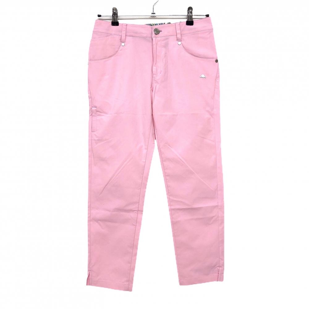 【美品】カッパ 半端丈パンツ ライトピンク 立体ロゴ  レディース M ゴルフウェア Kappa
