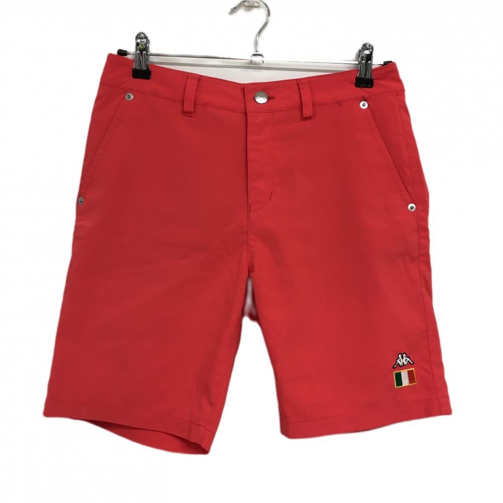 カッパ ハーフパンツ レッド ロゴ刺しゅう レディース M ゴルフウェア Kappa