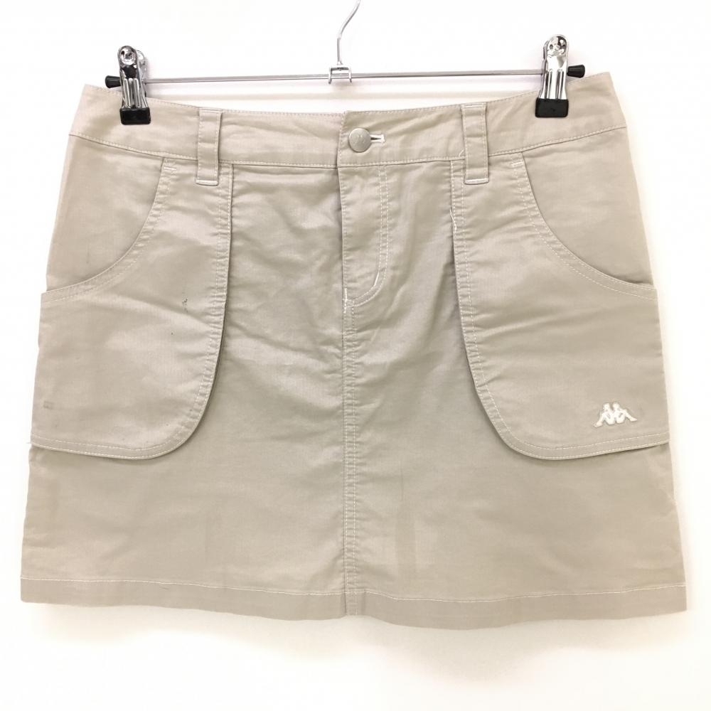 カッパ スカート ベージュ ヘリンボーン織生地  レディース 11 ゴルフウェア Kappa