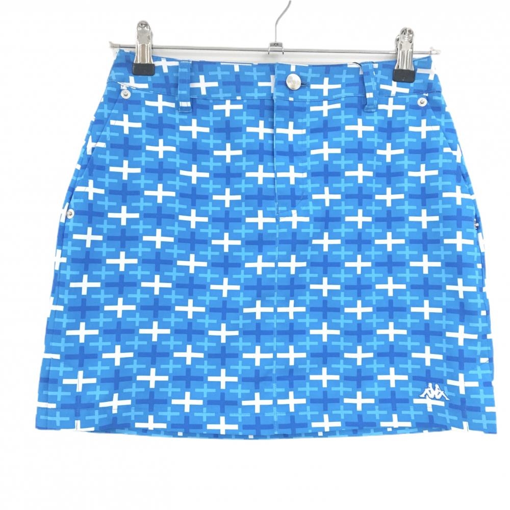【新品】カッパ スカート ブルー×白 総柄 レディース S ゴルフウェア Kappa