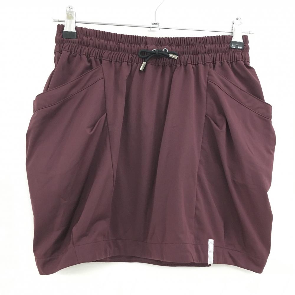 【新品】カッパ スカート ボルドー ウエストゴム QUICK-DRY WIND-SHUTTER レディース M ゴルフウェア Kappa
