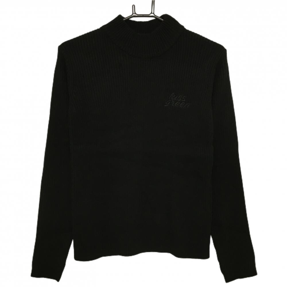 【新品】キスオンザグリーン ハイネックセーター 黒 ニット アクリル100％ レディース F ゴルフウェア kiss on the green